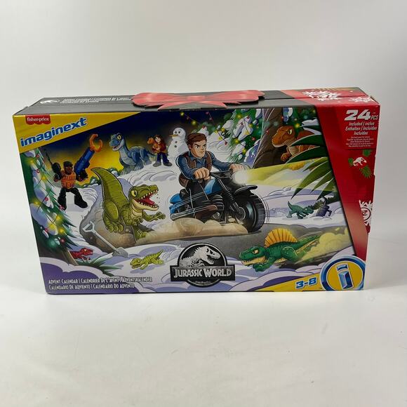 Imaginext Jurassic World Advent Calendar 2022 Dinosaur Playset New Sealed 24 Pcs - Picture 1 of 7